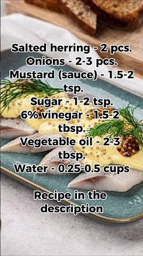 Herring marinated with mustard