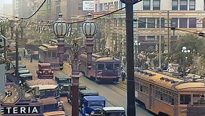 Remarkable footage of bustling downtown Los Angeles in the 1930s