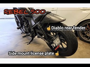 Diablo KSPEED rear fender install for the custom Honda Rebel 500 - 7W3KD TWEAKED