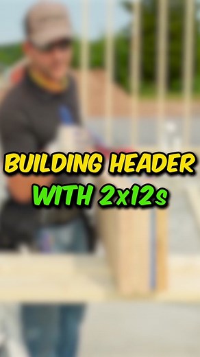 Can you build a header using 2x12s? Here is how! #construction #woodworking #wood #carpenter