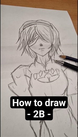 How to draw 2B #nierautomata #2b #howtodrawanime #howtodraw #nierautomata2b #fanartanime #portrait