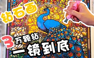 全网首作3万颗钻石一镜到底长视频，时长34分钟，爆肝两个月的钻石画创作新尝试，不知道大家喜欢不，喜欢我就努力！