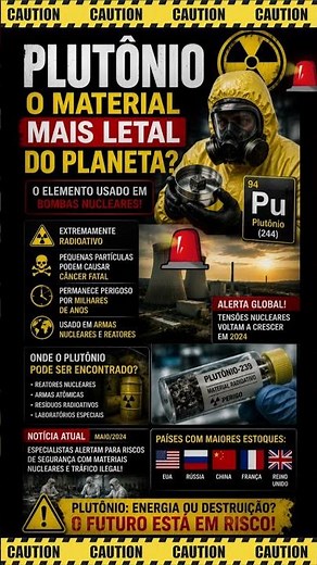 PLUTÔNIO: O MATERIAL MAIS LETAL DO MUNDO? | O SEGREDO DAS ARMAS NUCLEARES