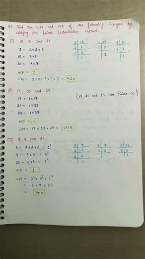 Class 10 Ex 1.1 solutions #maths #mathematicclass10 #realnumbers #ytshort