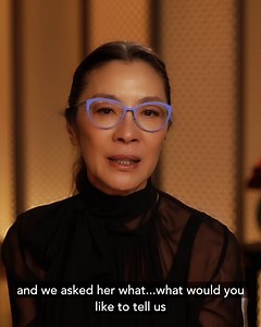 Almost crying while holding Michelle Yeoh's hand is a very relatable reaction. _____ Make sure to stream her new series American Born Chinese only on Disney . | Freeform