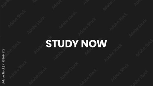Study Now Minimal Particle Text Animation 4K Academic Motivation Prompt for Focused Learning Content