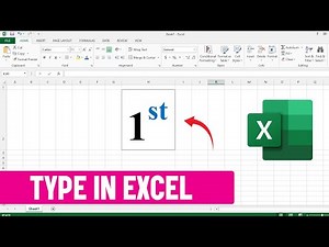 How to type 1st in Microsoft Excel | Superscript in Excel