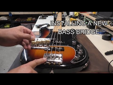 Installing a New Bass Bridge with Brass Saddles