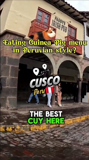 Eating Best Guinea Pig menu in Cusco, peru 🇵🇪