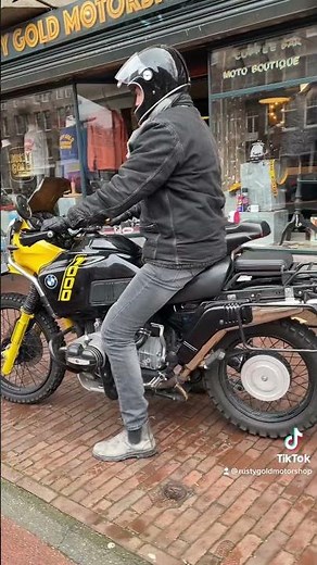 Legendary bike! BMW R100GS Dakar on the Rusty Gold Moto Catwalk. #bmwr100gs