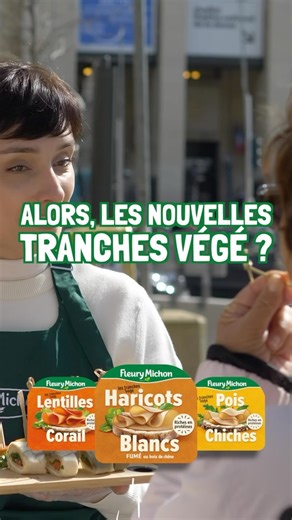 Alors les nouvelles Tranches Végé ? 🎬 C’est enfin l’heure de vous les faire déguster 🤸‍♂️😋 ➡️Pois chiches, Lentilles corail, Haricots blancs, on vous laisse décider... Mais comme on dit, choisir c’est renoncer, alors pourquoi pas toutes les tester ?🤭 | Fleury Michon
