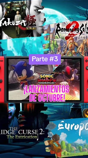 ¡Próximos Lanzamientos de Nintendo Switch! 🎮 - ¡21 Títulos que no te puedes perder! - Octubre 2024 - Parte #3 🔸 Eternights: Un juego de rol que combina acción y citas, donde los jugadores luchan contra criaturas sobrenaturales mientras construyen relaciones con personajes entrañables. ¡Descubre qué secretos esconde este mundo lleno de emociones! 🔸 Super Mario Party Jamboree: Prepárate para la diversión con nuevos mini-juegos y desafíos en este festín de fiesta. Reúne a tus amigos y familiares