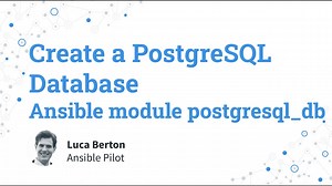 Create a PostgreSQL Database - Ansible module postgresqldb