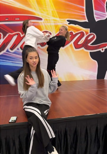 At a dance convention with your 2 hyper active friends 😮‍💨😮‍💨😮‍💨 @ashlangiuliana @stella! #dance #fyp #viral #xyzbca #help