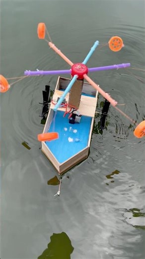 DIY Unique Boat with Ferris Wheel | Drop It in Water & It Spins Like Crazy 🚤🎡