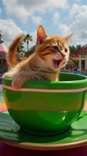 Cats Riding Amusement Park Rides 😂🎢