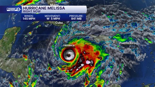 Here is the latest on Hurricane #Melissa. The storm is a very strong Cat. 4 Hurricane, with forecasts taking the path over Jamaica and Eastern Cuba in the next few days. Melissa is not expected to have any impacts on the mainland U.S. #tropics | Phil Sakal