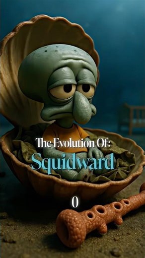 The Evolution Of Squidward 🦑 #squidward #spongebob #spongebobsquarepants #ai #shorts #history #fyp