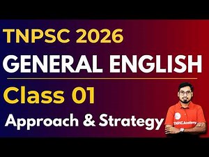 TNPSC 2026 General English | Class 1 | Approach & Strategy | FREE LIVE
