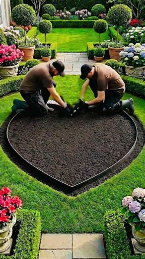 Heart Shape Lawn ideas #ancestorm #lawnteasformation