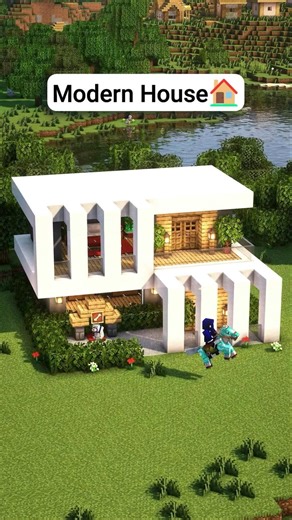 Minecraft morden house tutorial 🏡 #minecraft #bouncingball