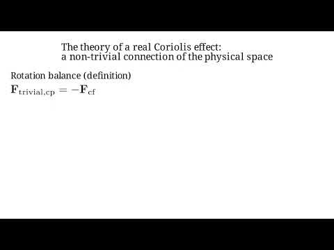 The real Coriolis effect: a non-trivial connection of the physical space?