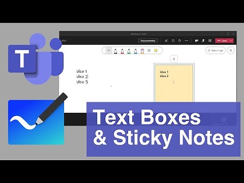 Microsoft Teams | Add Text and Sticky Notes to your Meeting Whiteboard