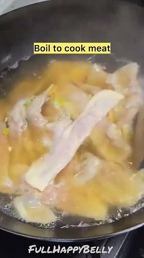 Stretched dumpling soup
