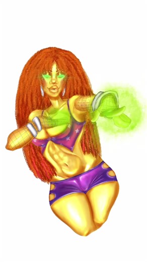 Aaaah 😝💚 #fyp #illustration #digitalart #starfire #trending