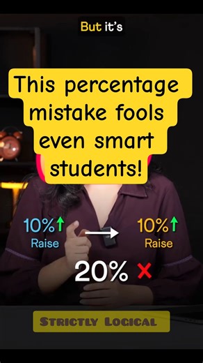 If u think percentages cancel out… watch this! #examprep #mathtricks #mathexpert #mathsuccess #math