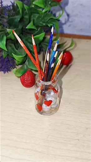 Easy Toothpick craft ideas for kids l How to colour Doms brush using toothpick #art #craft #coloring