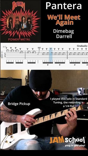Pantera We'll Meet Again Dimebag Darrell Guitar Solo with TAB