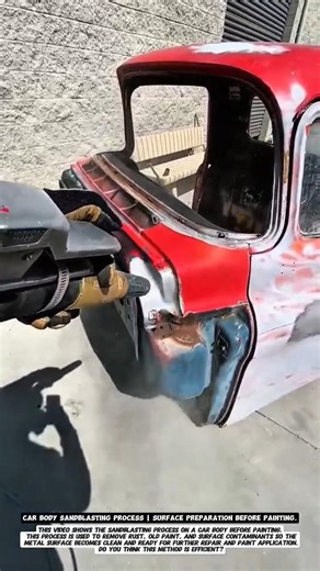 Car Body Sandblasting Process | Surface Preparation Before Painting.