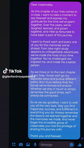 Farewell Messages and Graduation Thank You Notes