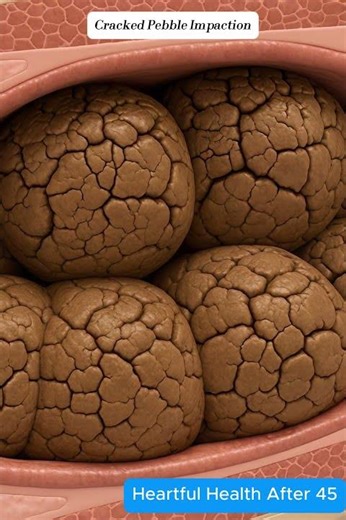 Clustered Pebble Stools Packing the Colon / Hearful Health After 45 #short #guthealth #animation