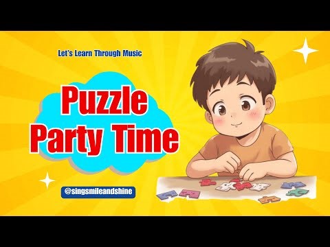 Puzzle Party Time | Let's Learn Through Music 🎵 #music #song #kids #children #learn
