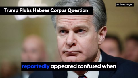 Trump flubs habeas corpus question
