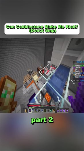 Can Cobblestone Make Me Rich? (Donut Smp) part 2 #minecraft