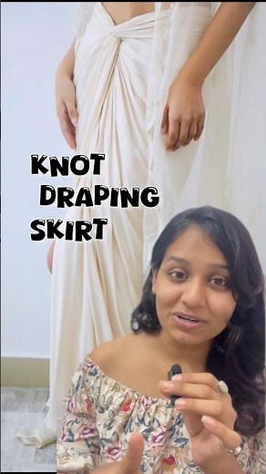 Knot draping skirt pattern making #drafting without dummy