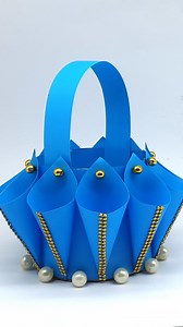 🧺Beautiful Paper Basket Making at Home🧺 #handmade #basket | Origami Art & Crafts