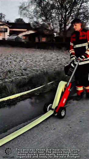 Fire Hose Rolling Work Tool Using Hose Roller System #worktool