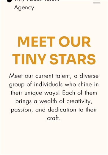 Introducing the Future Stars of Tiny Faces Talent Agency