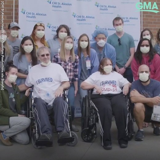 58K views · 958 reactions | North Dakota couple who were given plasma treatment for COVID-19 recover and leave hospital to the sound of applause! https://gma.abc/2WoC8JL | Good Morning America | Facebook