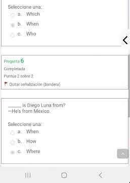 Practice exercise. Wh Word. Semana 1. Módulo 6
