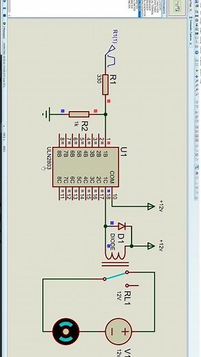 ULN2803 IC Simulation using Proteus #ULN2803