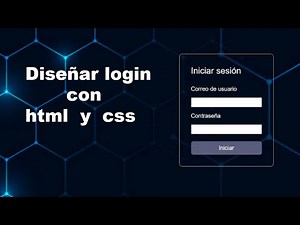 Diseñar el login de una página web en html 5 y css3