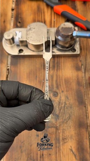 I Turned a Fork Into This Saddle Ring 🤯🍴💍 #forkring #upcycling #ringmaking #metalworking