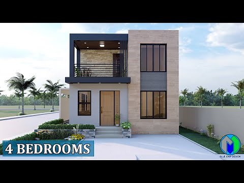 Small Two Storey House Design with 4 Bedrooms