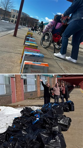 👏 On February 24, Ridge Ruxton School and West Towson Elementary collaborated on a "Cereal Box Domino Day" service-learning project to benefit the Maryland Food Bank. Grade 4 students at West Towson calculated that based on a 103.7-meter distance between the two schools, and the need for at least 3 inches between each box, they would need 475 boxes of cereal to create a door-to-door chain reaction. In the end, 687 boxes were donated. The project was inspired by a similar initiative at Prettyboy