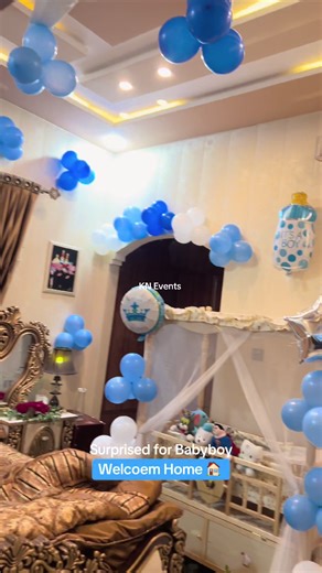 Surprised Baby Boy Welcome Home Celebration